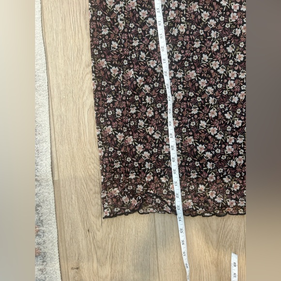 Torrid Womens Floral Midi Chiffon Skirt Size 3X Black Cottagecore Spring - Picture 10 of 10